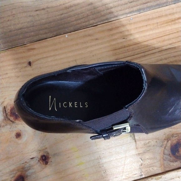 Nickels Faux Leather Square Toe Ankle Booties w/ Buckle Size 9 - Picture 2 of 15